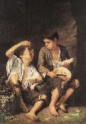 MURILLO, Bartolome Esteban Boys Eating Fruit (Grape and Melon Eaters) sg china oil painting reproduction